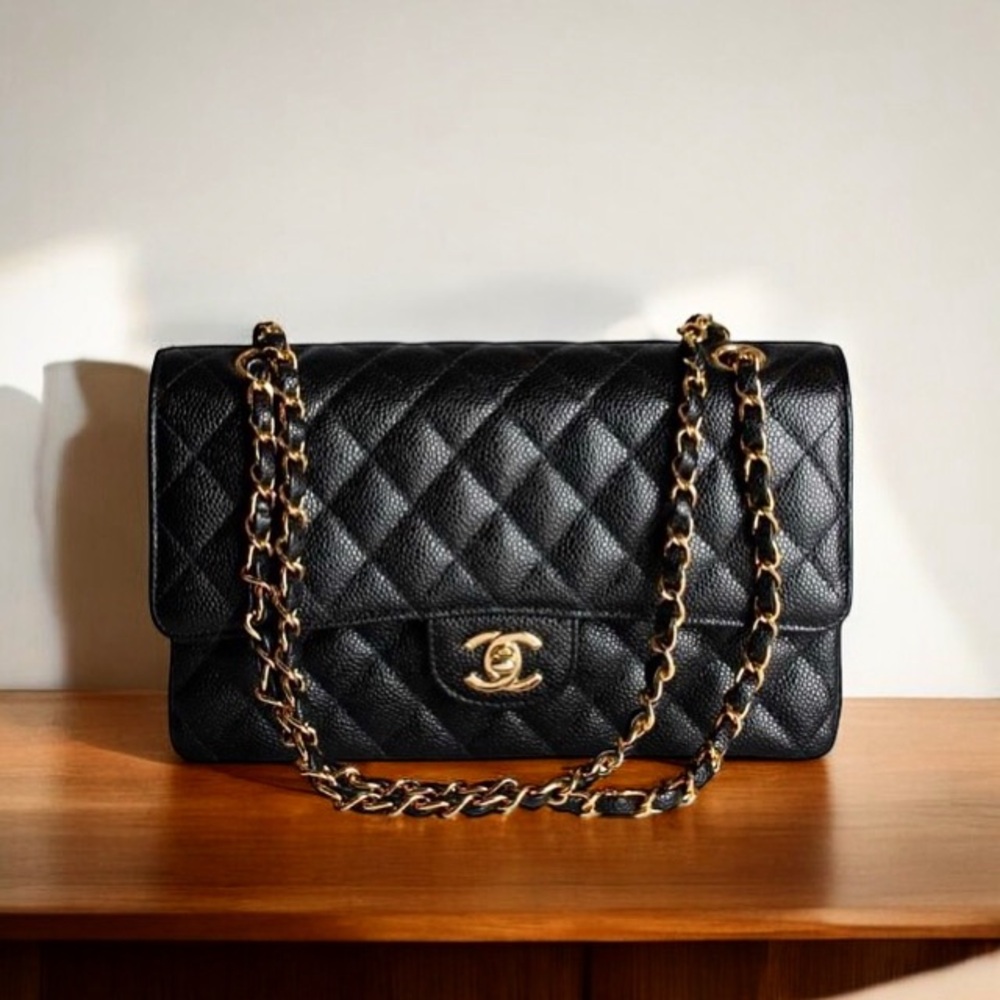 Chanel Caviar Quilted Jumbo Double Flap Black GHW